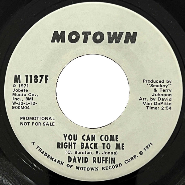 David Ruffin - You Can Come Right Back To Me (promo)