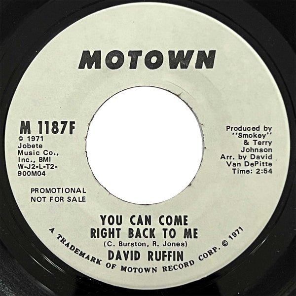 David Ruffin - You Can Come Right Back To Me (promo)