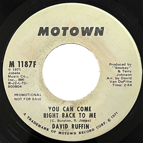 David Ruffin - You Can Come Right Back To Me (promo)