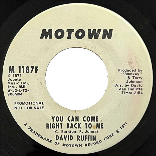 David Ruffin - You Can Come Right Back To Me (promo)