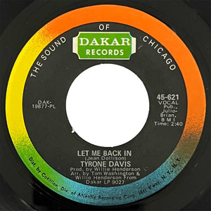 Tyrone Davis - Let Me Back In