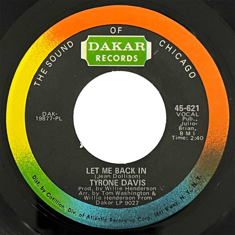 Tyrone Davis - Let Me Back In