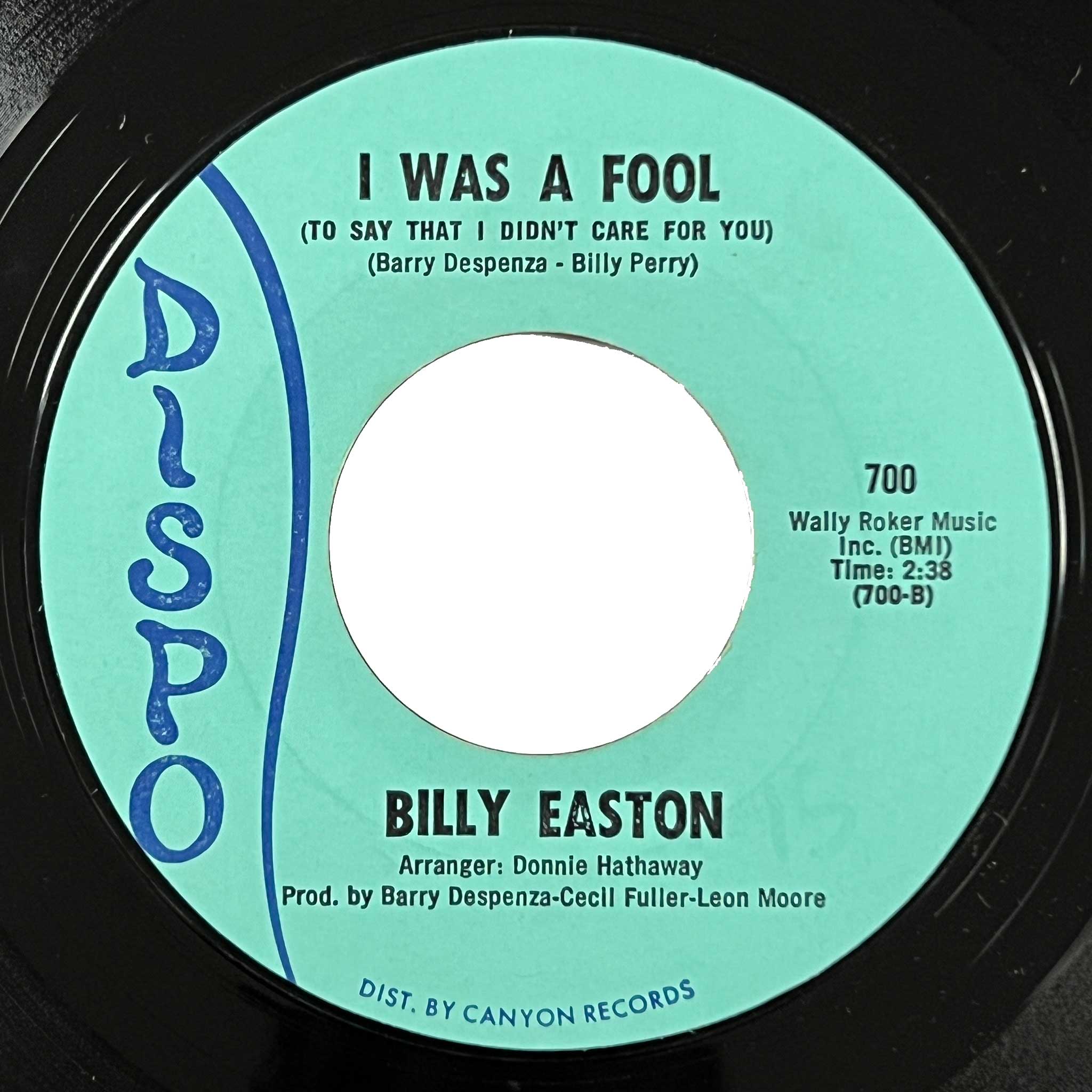 Billy Easton - I Was A Fool