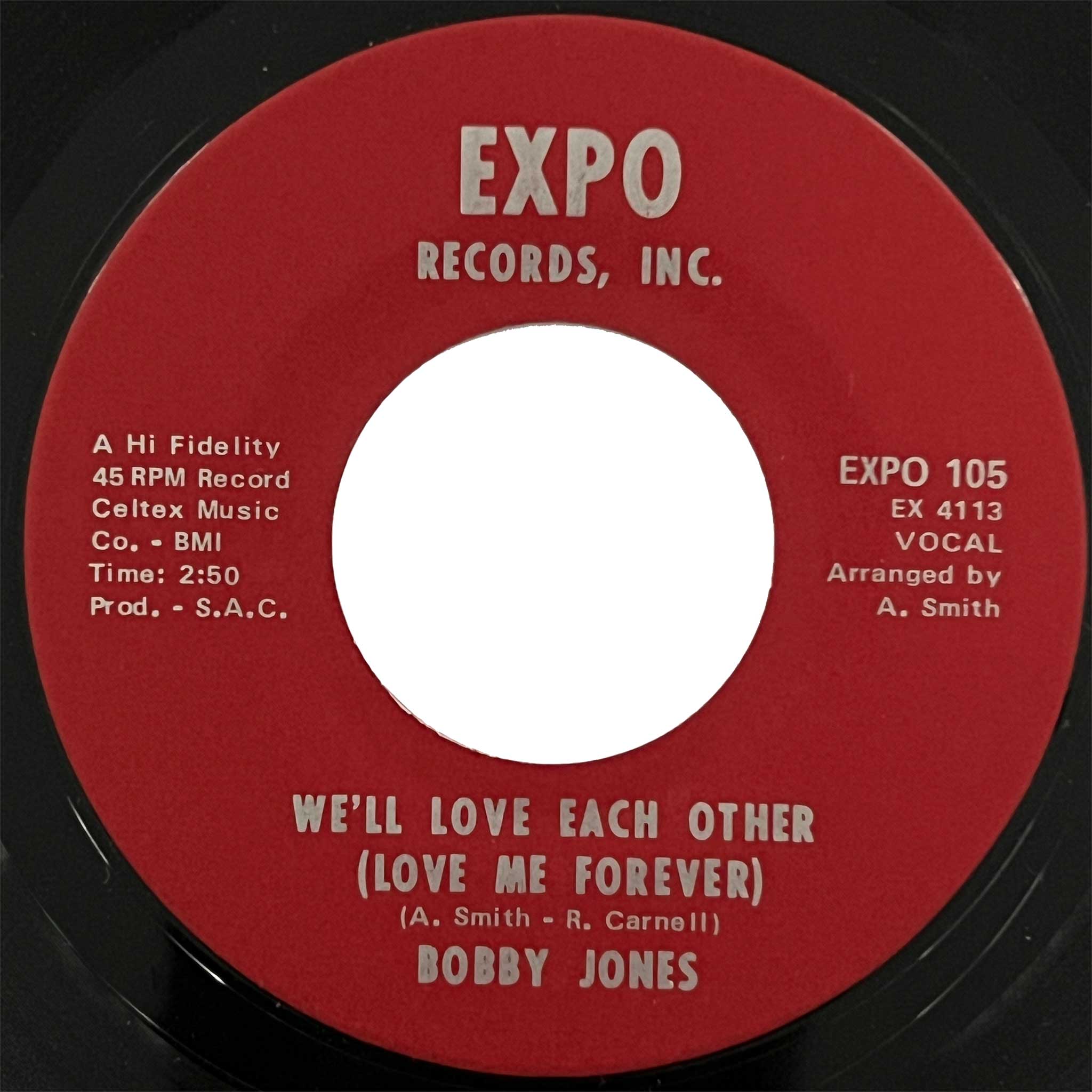 Bobby Jones - We'll Love Each Other (Love Me Forever)