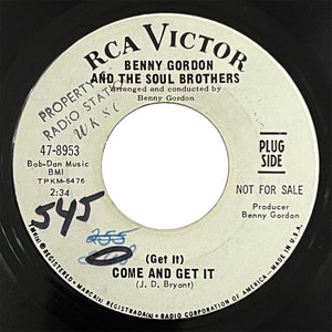 Benny Gordon and the Soul Brothers - (Get It) Come and Get It