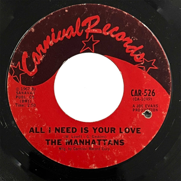 Manhattans - All I Need Is Your Love (script logo)