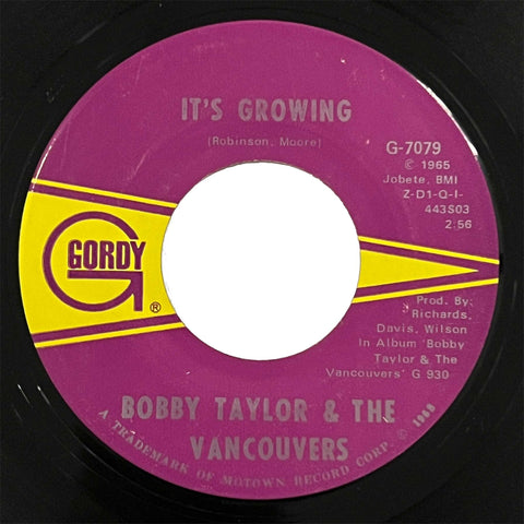 Bobby Taylor and The Vancouvers - It's Growing