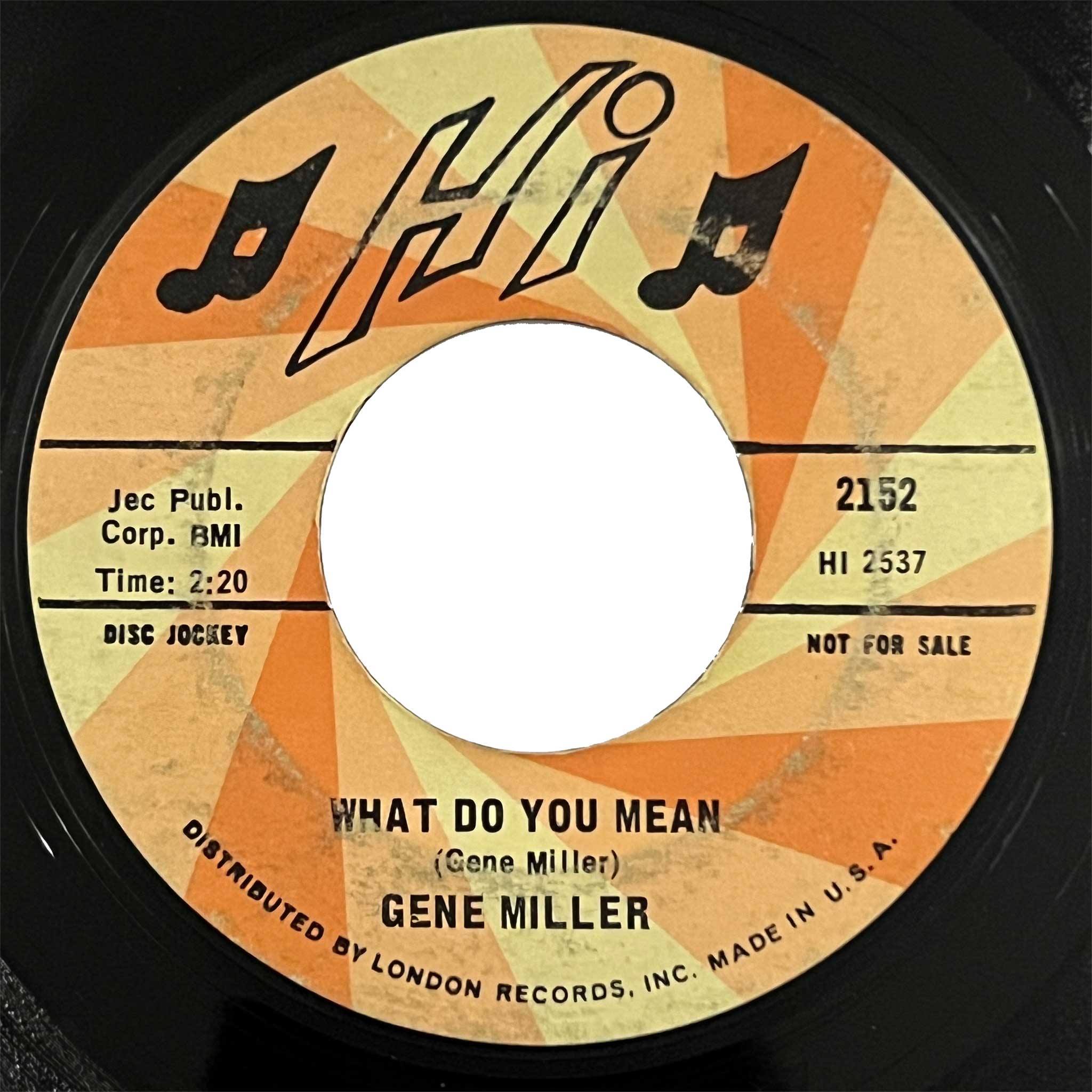 Gene Miller - What Do You Mean