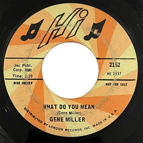 Gene Miller - What Do You Mean