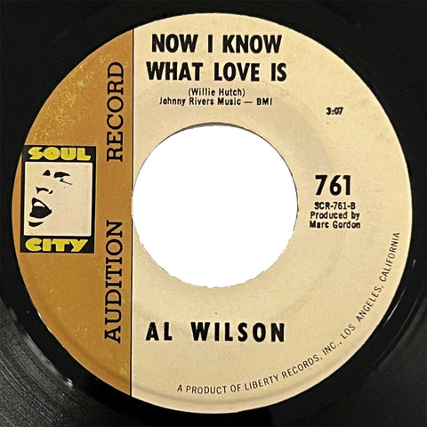 Al Wilson - Now I Know What Love Is (promo)