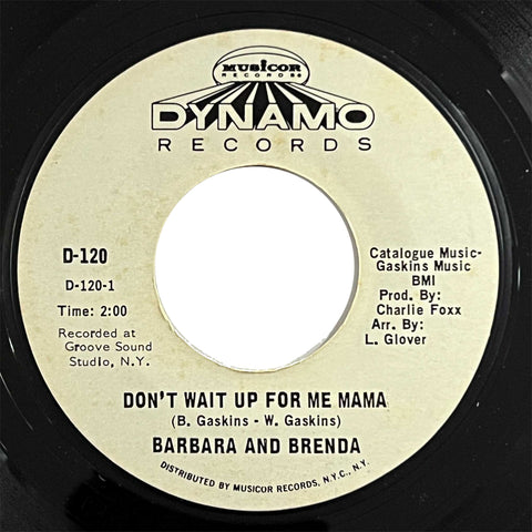 Barbara and Brenda - Don't Wait Up For Me Mama