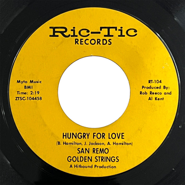 San Remo Golden Strings - Hungry For Love (Yellow w/ Black Text)