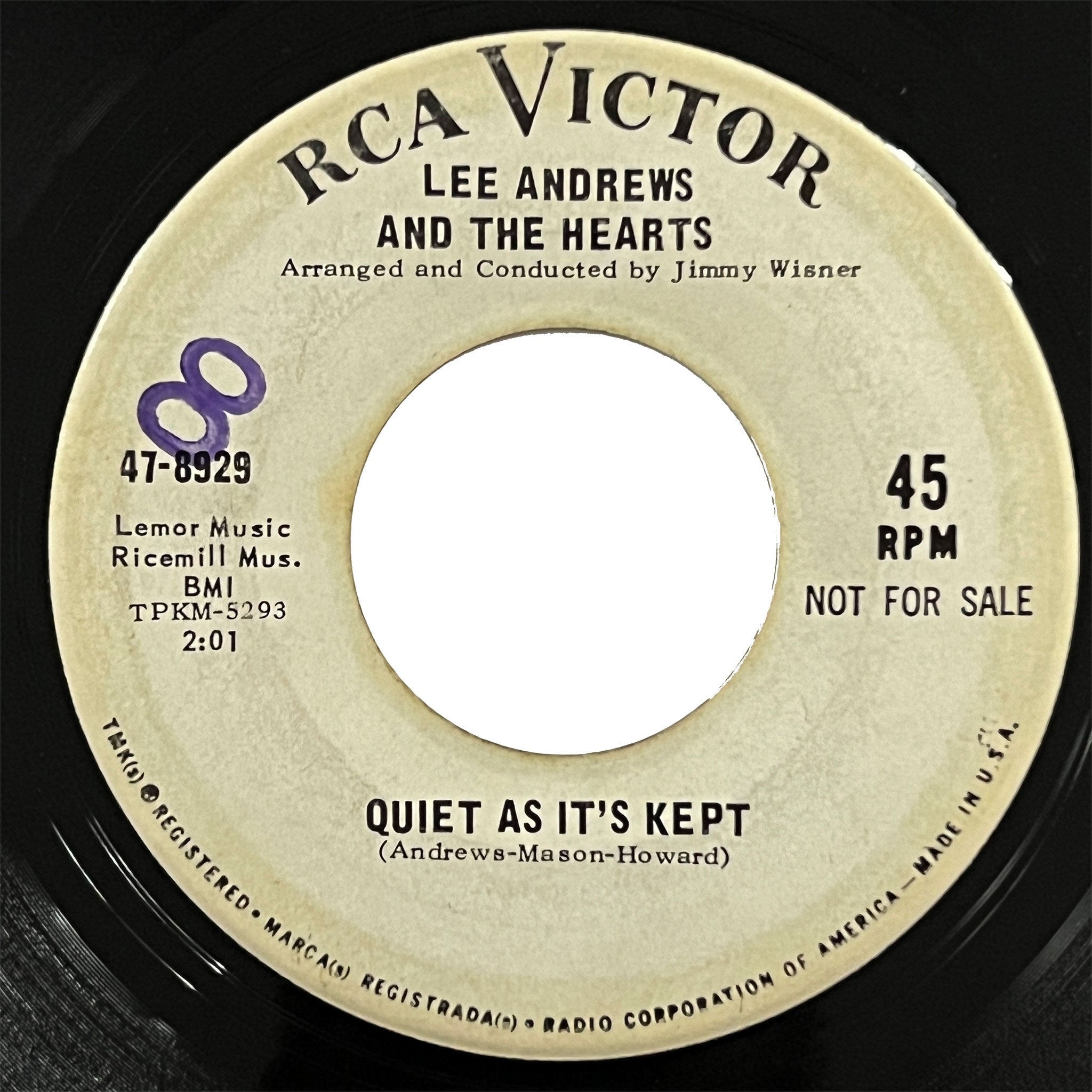 Lee Andrews and The Hearts - Quiet As It's Kept