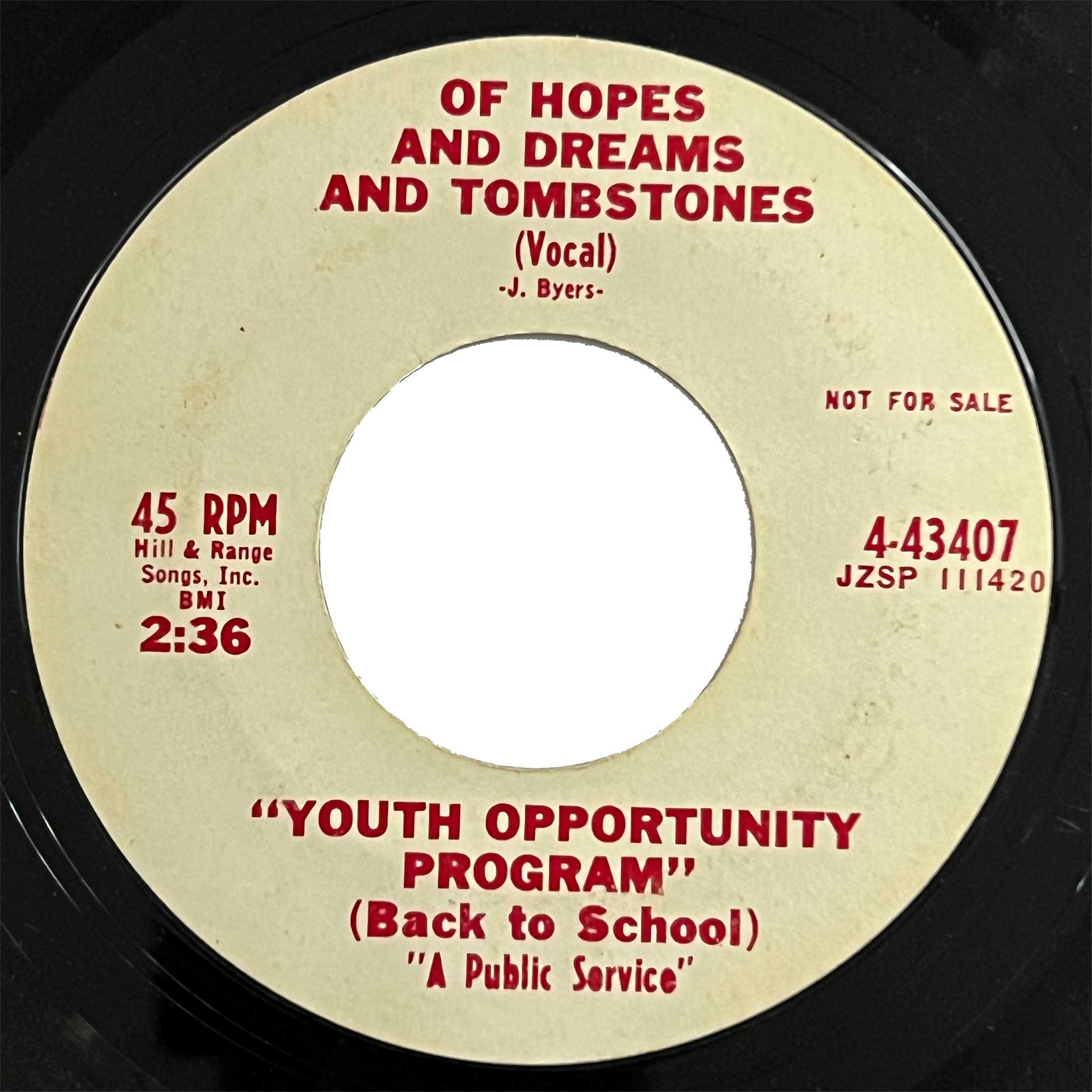 Youth Opportunity Program - Of Hopes And Dreams And Tombstones