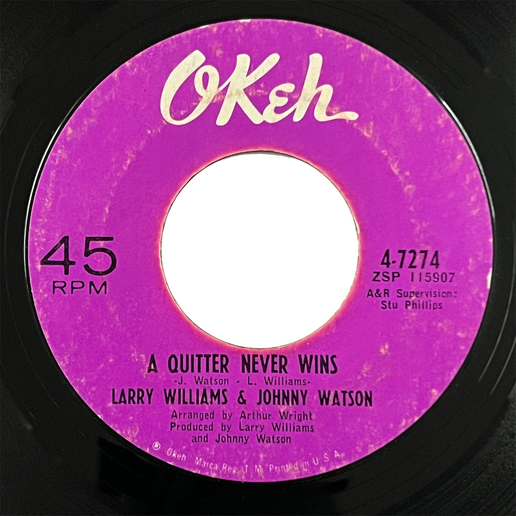 Larry Williams and Johnny Watson - A Quitter Never Wins