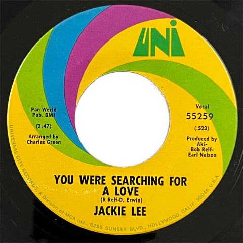 Jackie Lee - You Were Searching For A Love