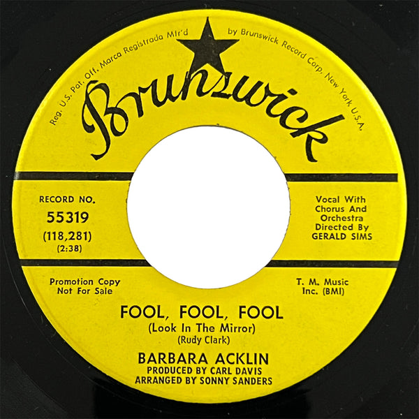 Barbara Acklin - Fool, Fool, Fool (promo)