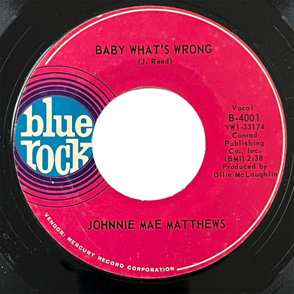 Johnnie Mae Matthews - Here Comes My Baby (w/ pic sleeve)