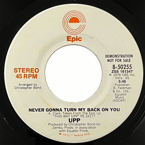 Upp - Never Gonna Turn My Back On You (promo)