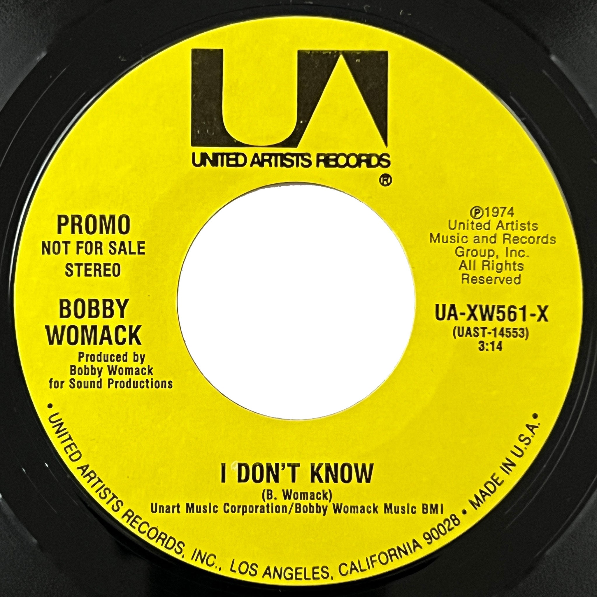 Bobby Womack - I Don't Know (promo)