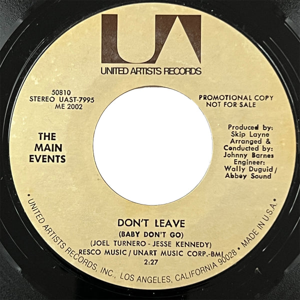 Main Events - Don't Leave (Baby Don't Go) (promo)