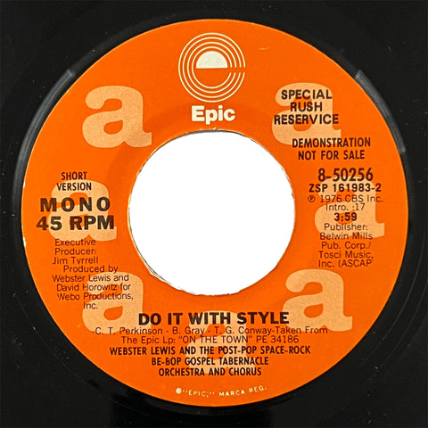 Webster Lewis - Do It With Style (promo)