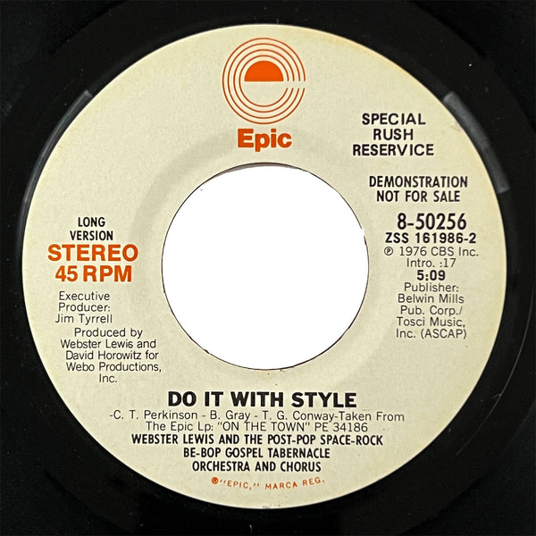 Webster Lewis - Do It With Style (promo)