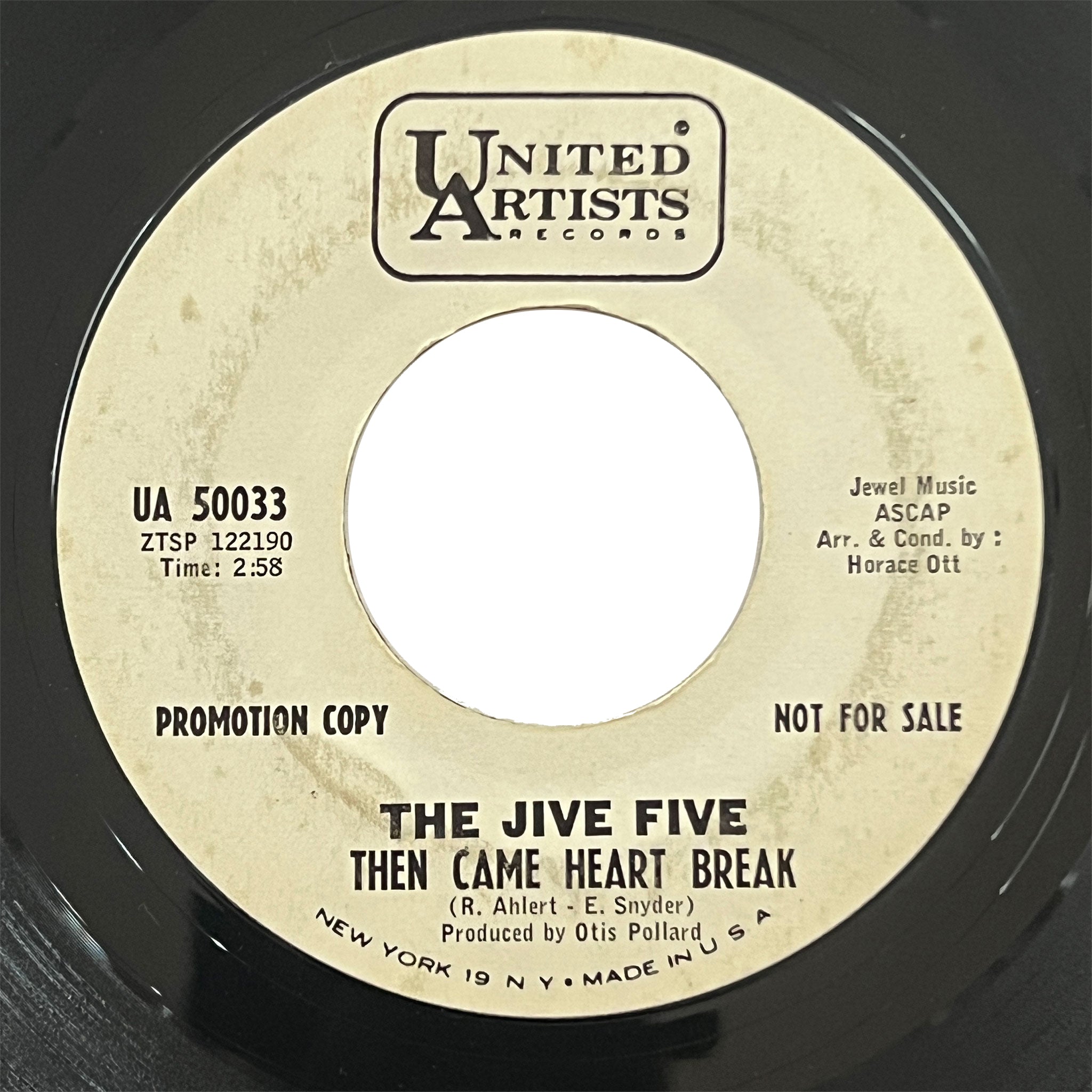 Jive Five - Then Came Heart Break (promo)