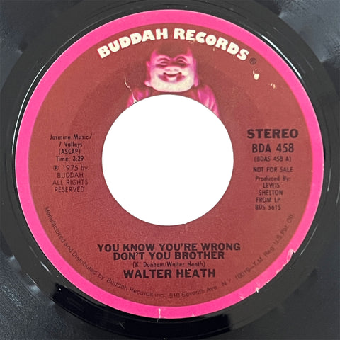 Walter Heath - You Know You're Wrong Don't You Brother (promo)