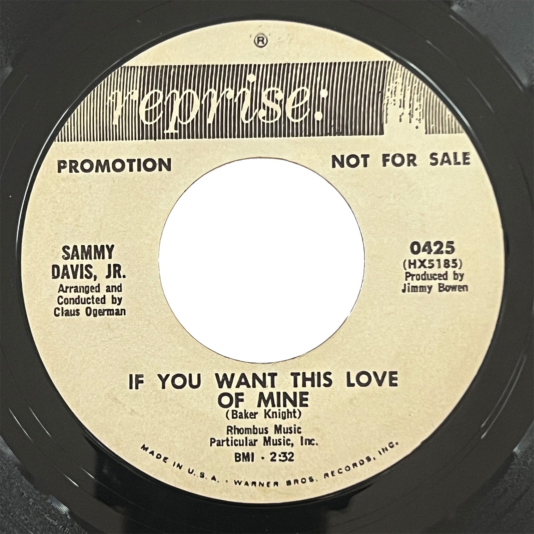 Sammy Davis Jr - If You Want This Love Of Mine (promo)