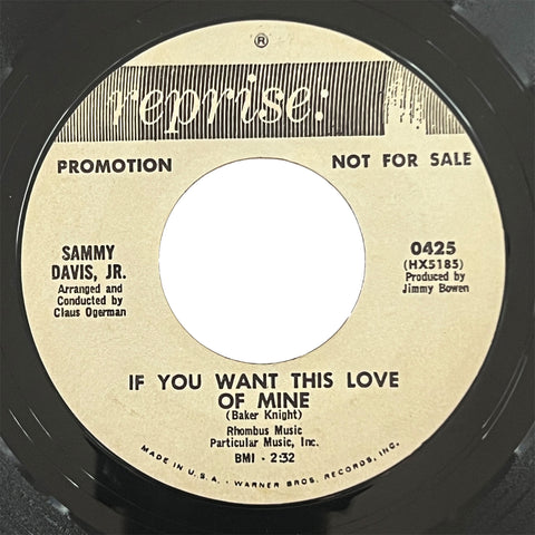 Sammy Davis Jr - If You Want This Love Of Mine (promo)