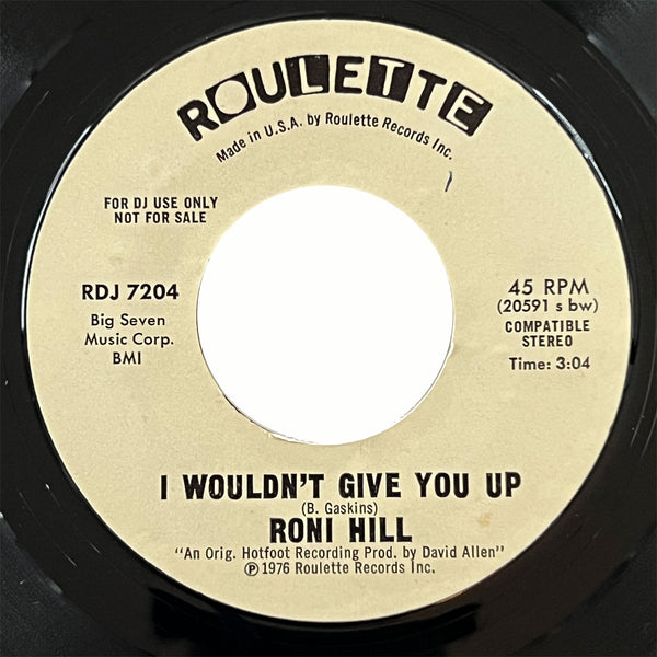 Roni Hill - I Wouldn't Give You Up (promo)