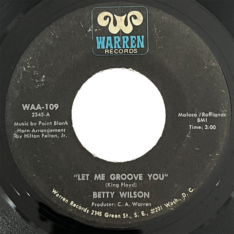 Betty Wilson - Let Me Groove You
