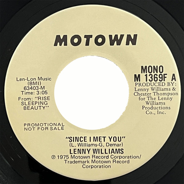 Lenny Williams - Since I Met You (promo)