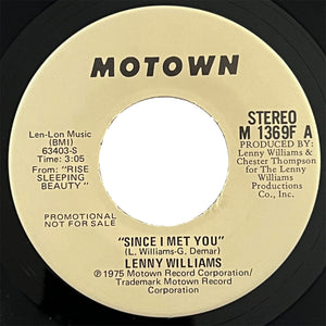 Lenny Williams - Since I Met You (promo)
