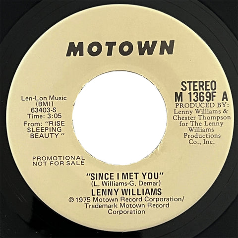 Lenny Williams - Since I Met You (promo)