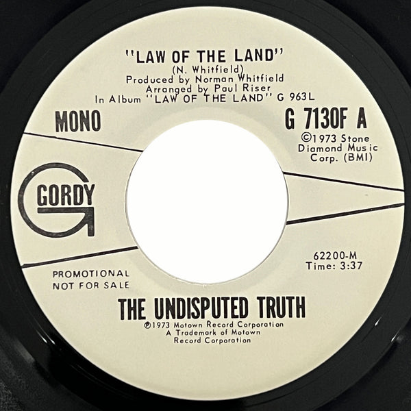 The Undisputed Truth - Law Of The Land (promo)