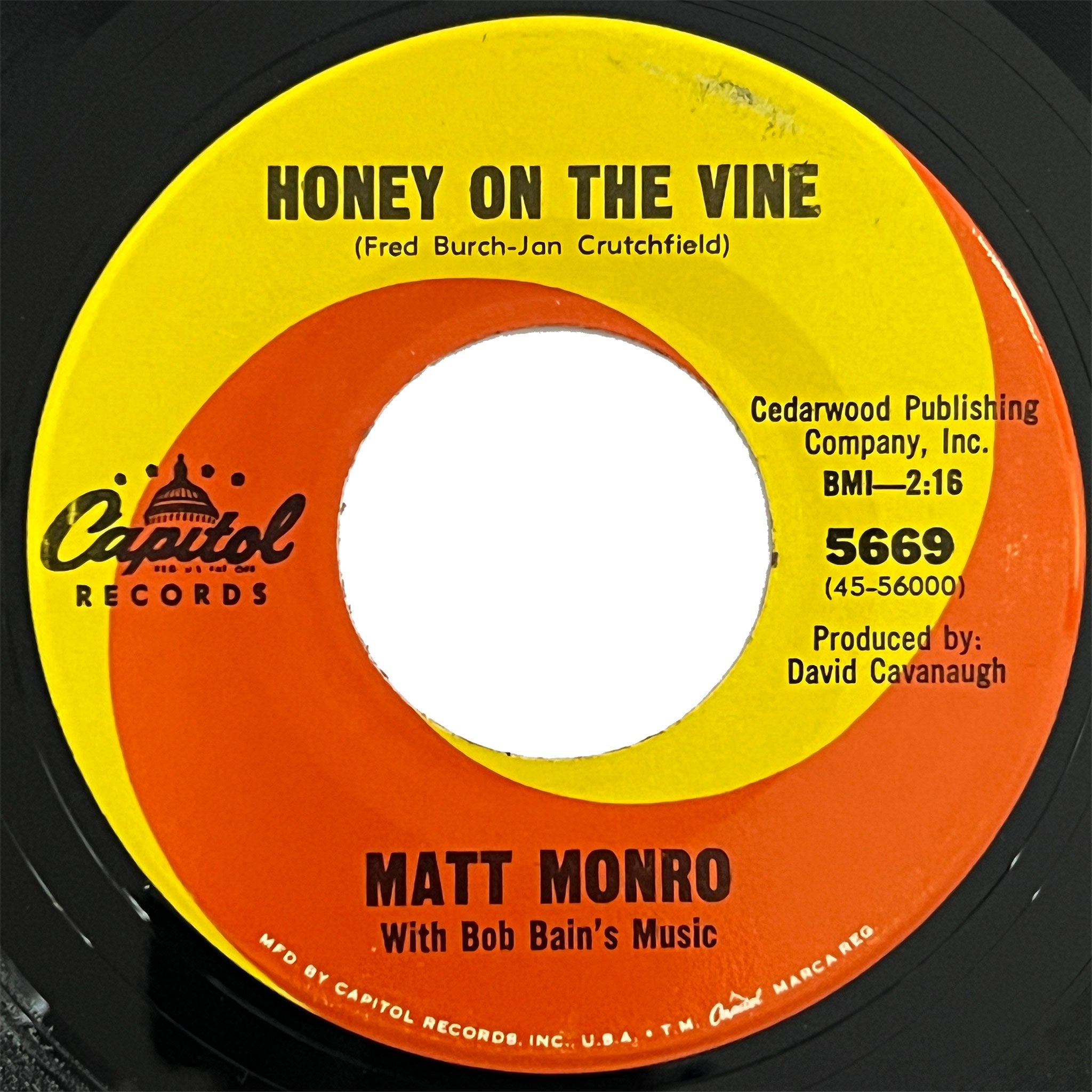 Matt Monroe - Honey On The Vine