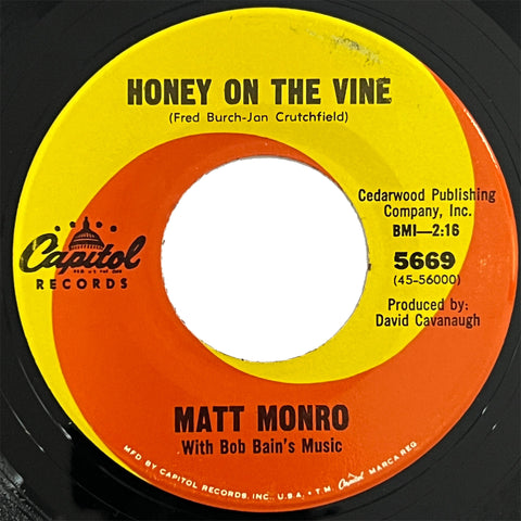 Matt Monroe - Honey On The Vine