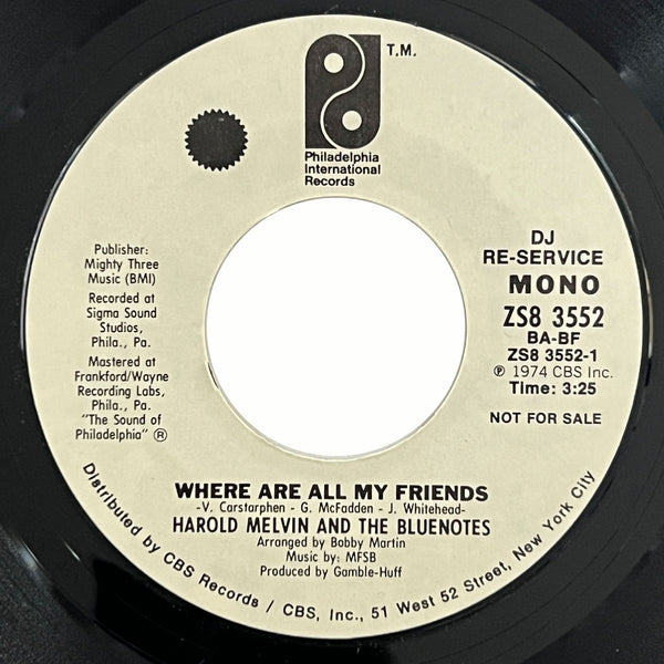 Harold Melvin and the Bluenotes - Where Are All My Friends (promo)