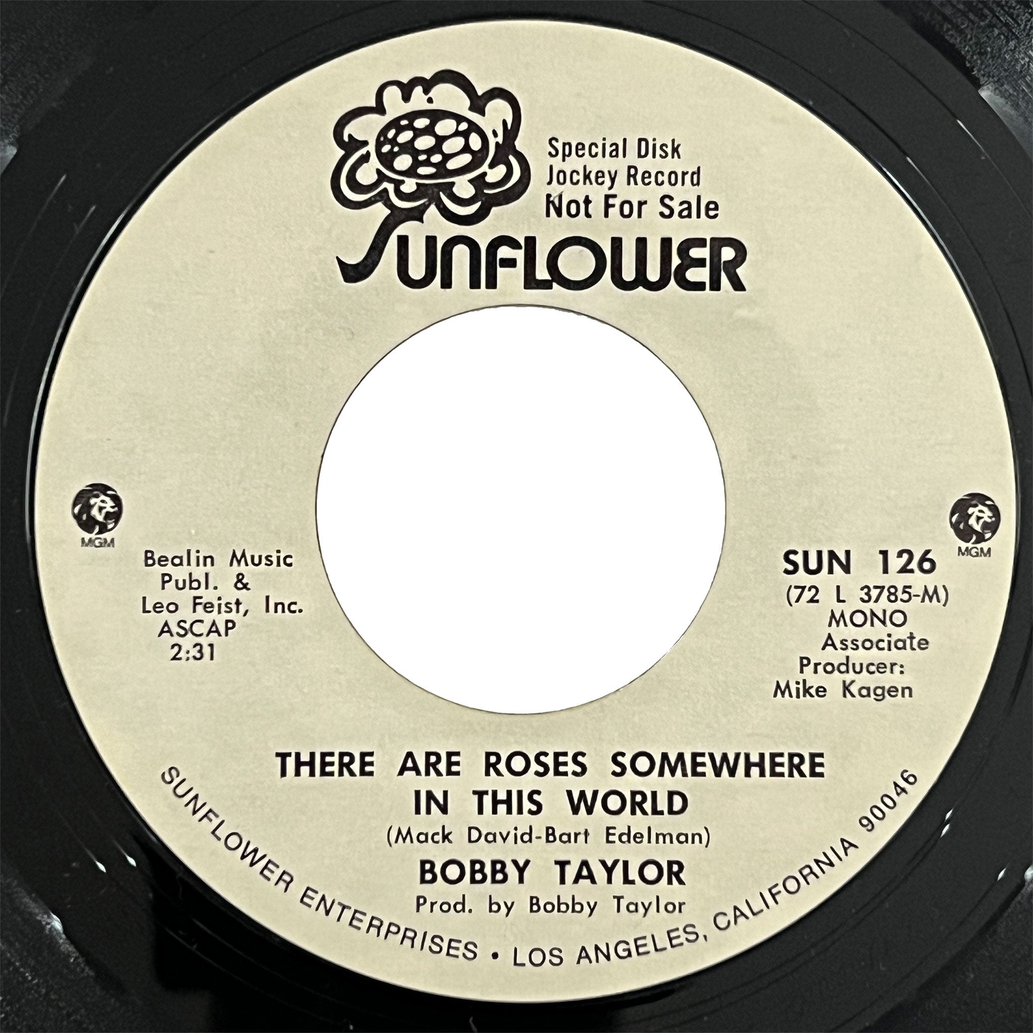 Bobby Taylor - There Are Roses Somewhere In This World (promo)