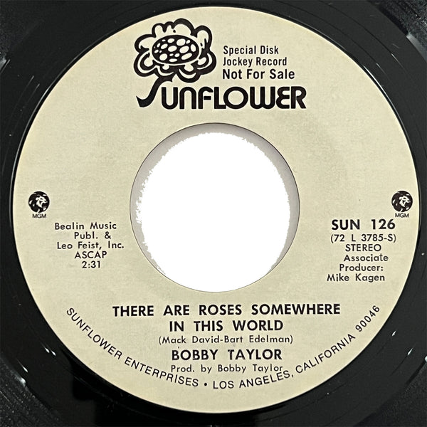 Bobby Taylor - There Are Roses Somewhere In This World (promo)