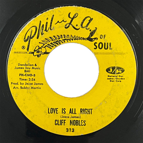 Cliff Nobles - Love Is All Right / The Horse (styrene) (Copy)