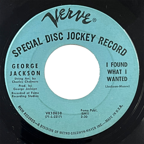 George Jackson - I Found What I Wanted (promo)