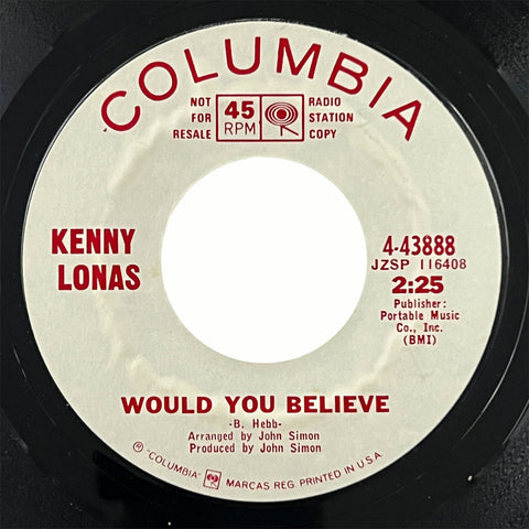 Kenny Lonas - Would You Believe (promo)
