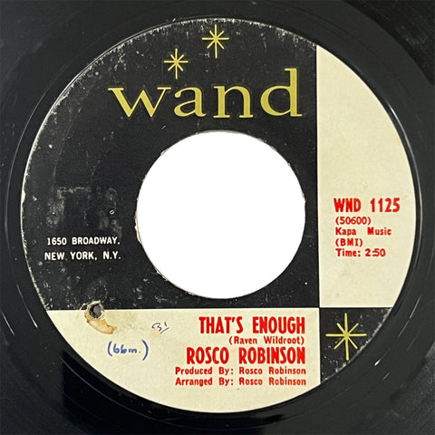 Rosco Robinson - That's Enough
