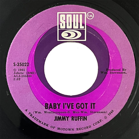 Jimmy Ruffin - Baby I've Got It