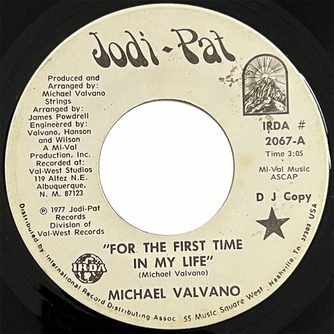 Michael Valvano - For The First Time In My Life (promo)