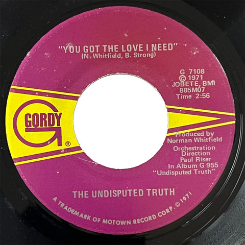 Undisputed Truth - You Got The Love I Need