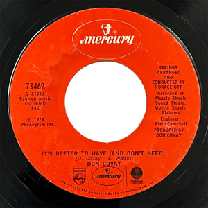 Don Covay - It's Better To Have (And Don't Need)